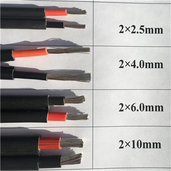 XLPE Insulation Twin core AC&DC PV solar cable UL&TUV 2 PfG 1169 PV1-F Wire 2.5~25mm2
